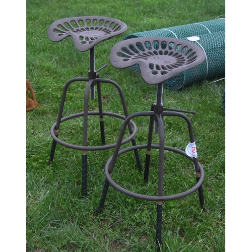 255 - Cast Iron tractor stools - 2