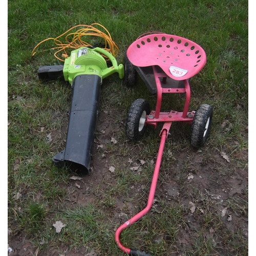 283 - Blower and chair trolley