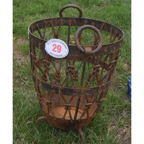 1597 - Wrought iron log basket