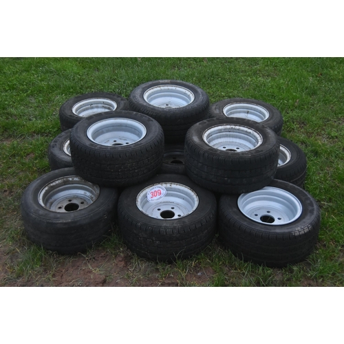 309 - Brian James wheels and tyres 195/55-R10c - 12