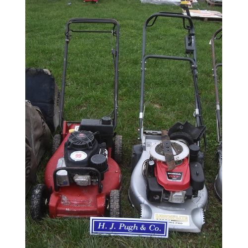 99 - Toro and 1 other mower A/F