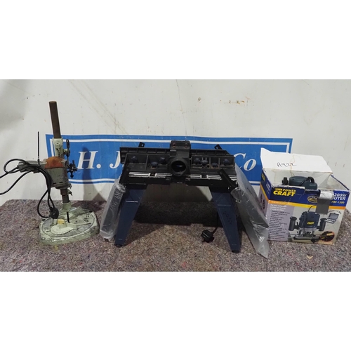 405 - 1200 Watt router, router table and drill press