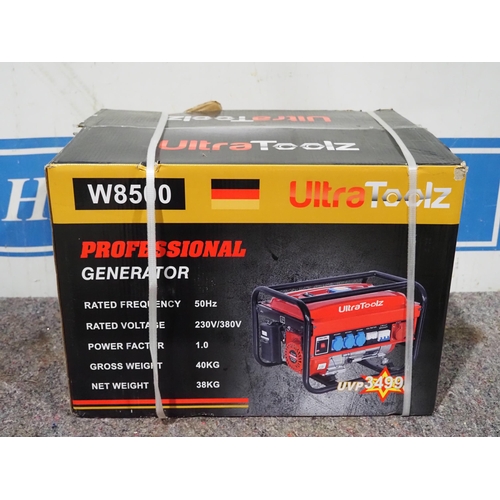 408 - Ultra Toolz W8500 6.5hp generator, new in box