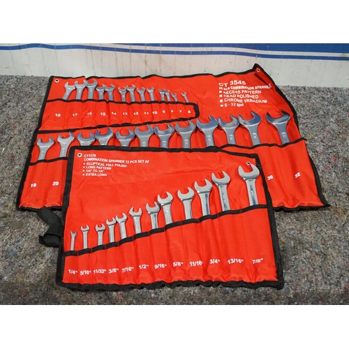 491 - Spanner set 25 piece and 12 piece