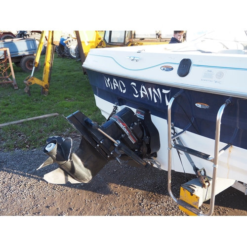 1335 - Bayliner cat 3-2050 speed boat 19ft on Performance trailer