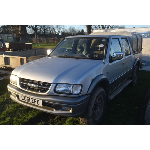 1452 - Isuzu 3.1IH diesel double cab pick-up. Runs and drive. 104,000 Miles. Reg. CU51 ZFD