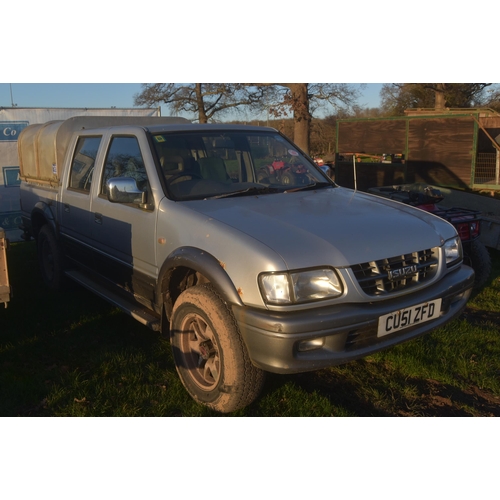 1452 - Isuzu 3.1IH diesel double cab pick-up. Runs and drive. 104,000 Miles. Reg. CU51 ZFD