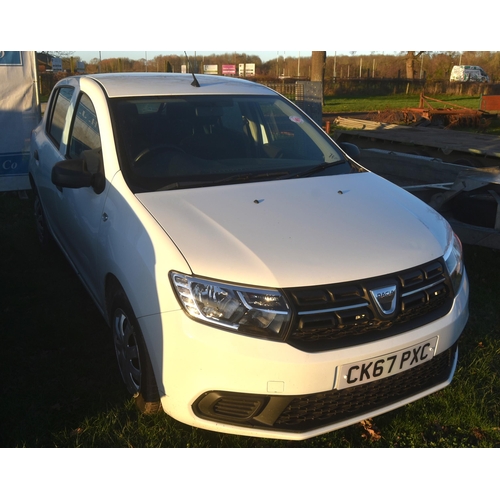 1462 - Dacia Sandero. Runs and drives. MOT expires 1/3/24. Reg. CK67 PXC. V5 and key in office