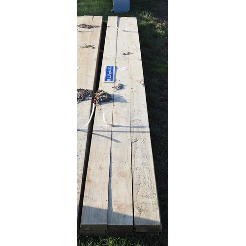 1107 - Sawn timber 16ft x6x1 - 12