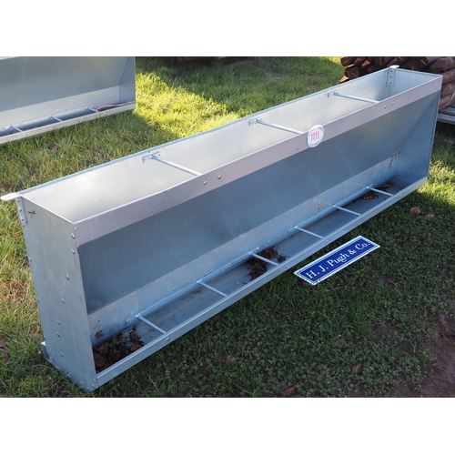 1111 - Galvanised pig feeder 7ft