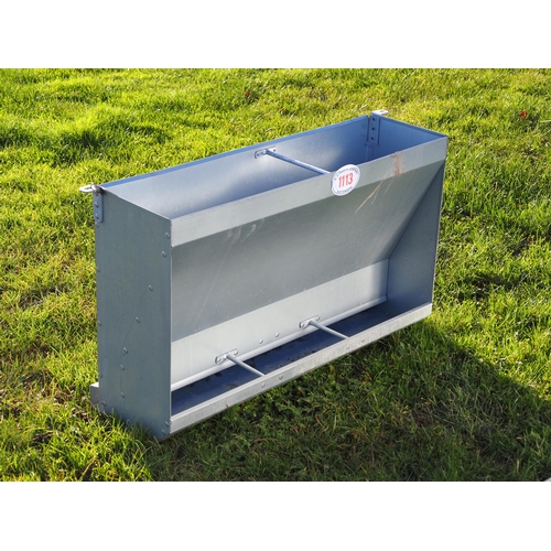 1113 - Galvanised pig feeder 3ft