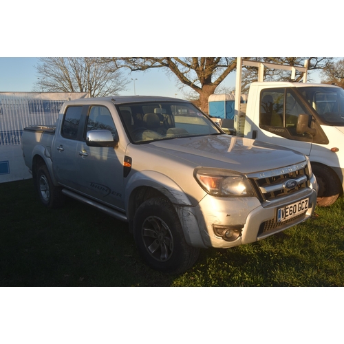 1467 - Ford Ranger Thunder. Starts and runs, 200,900 miles, no MOT. Reg. VE60 GCZ. V5 and key in office