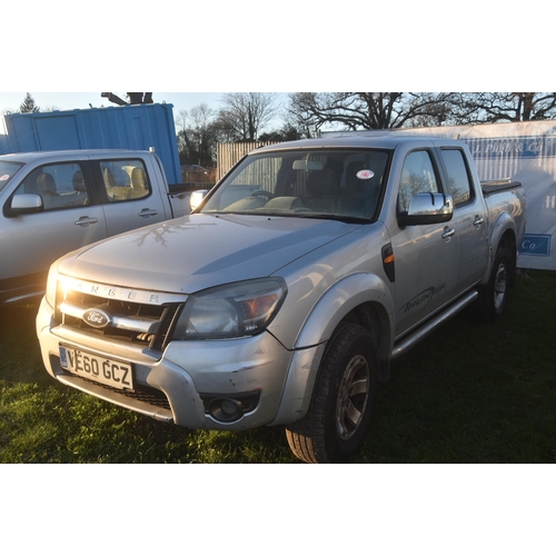 1467 - Ford Ranger Thunder. Starts and runs, 200,900 miles, no MOT. Reg. VE60 GCZ. V5 and key in office