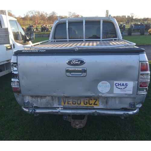 1467 - Ford Ranger Thunder. Starts and runs, 200,900 miles, no MOT. Reg. VE60 GCZ. V5 and key in office