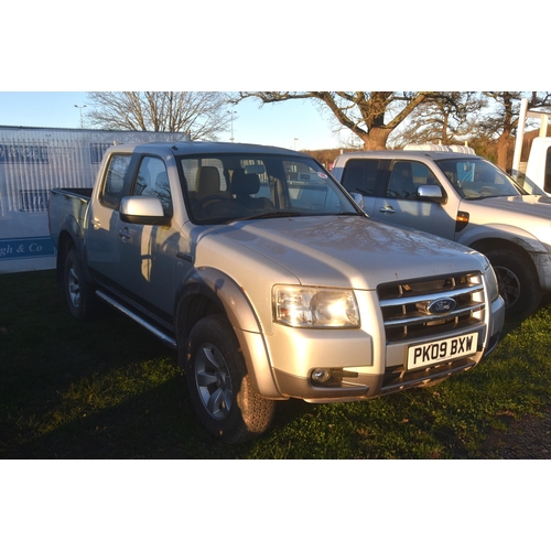 1468 - Ford Ranger double cab pick-up. Reg. PK09 BXW. V5 and key in office