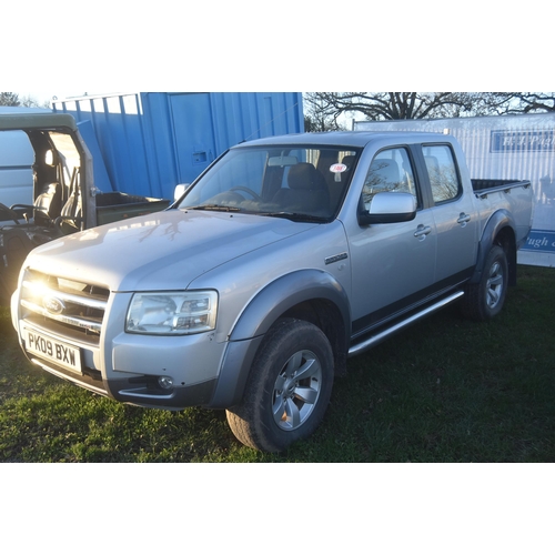 1468 - Ford Ranger double cab pick-up. Reg. PK09 BXW. V5 and key in office