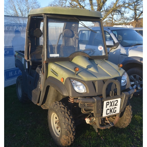 1469 - Farm ATV 4X4. Runs and drives, flat battery, no MOT, tipper back body, front winch, 4257 miles. Reg.... 