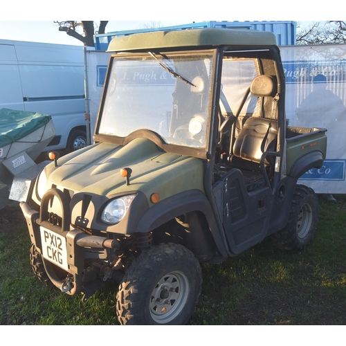 1469 - Farm ATV 4X4. Runs and drives, flat battery, no MOT, tipper back body, front winch, 4257 miles. Reg.... 