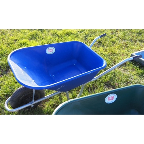 1121 - Blue wheelbarrow