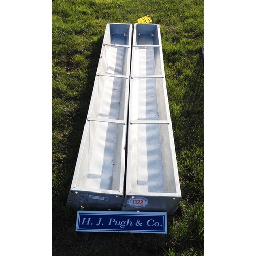 1122 - Galvanised sheep trough 9ft - 2