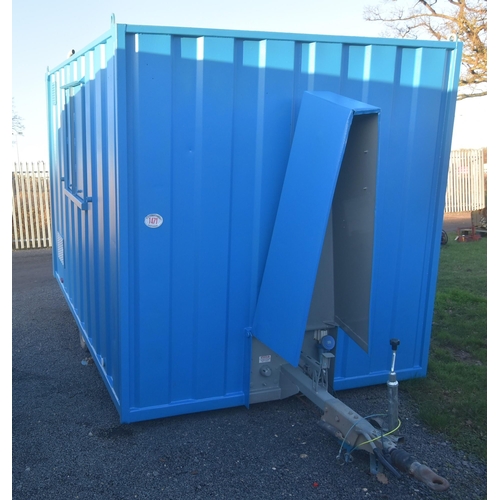 1471 - Towable mobile welfare unit. C/w generator and toilet. Secure drawbar. Key in office