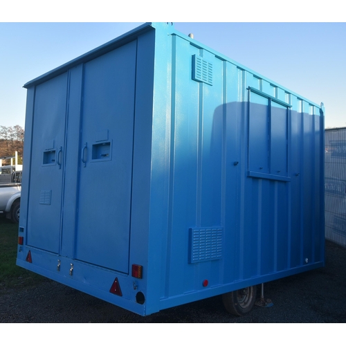 1471 - Towable mobile welfare unit. C/w generator and toilet. Secure drawbar. Key in office