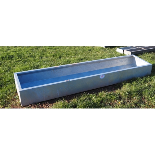 1227 - Galvanised water trough 8ft