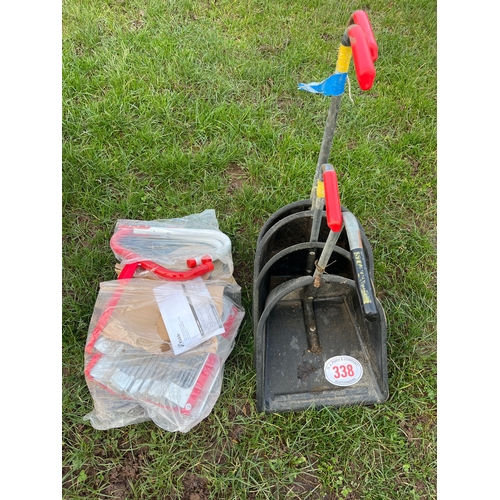 338 - Plastic muck scoops and ladder