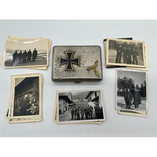 248 - WWII Third Reich cigarette and photos case