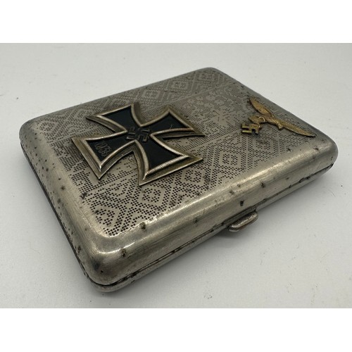 248 - WWII Third Reich cigarette and photos case