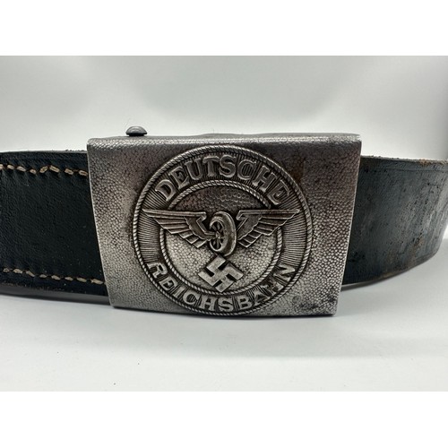 247 - German WWII railway belt and buckle