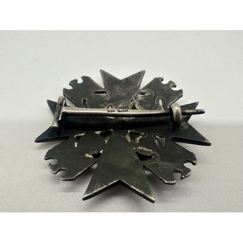 258 - Third Reich order of the German eagle 2nd class with swords made by Godet Pin stamped with 900 silve... 