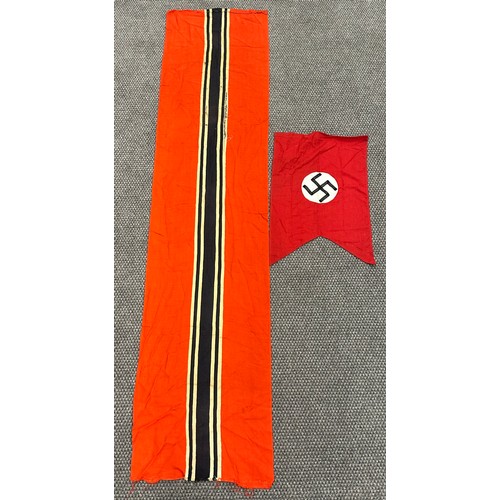 244 - Third Reich N.S.D.A.P swallowtail party flag