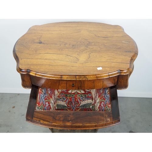 556 - 19th Century rosewood ladies table with drawer H27