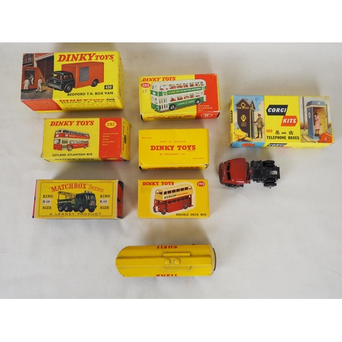 159 - Dinky model vehicles to include Bedford T.K. box van, some boxed