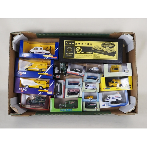 161 - Quantity of model vehicles to include Corgi, Vanguards, Matchbox and Oxford, some boxed