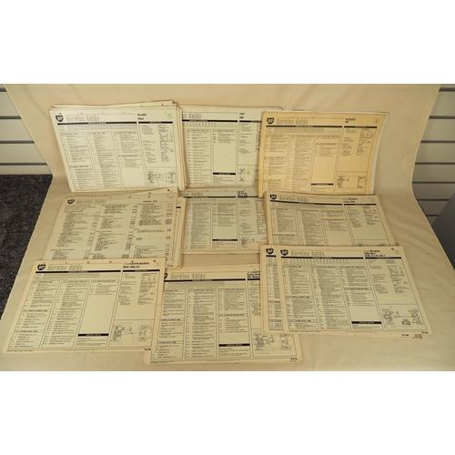 169 - Quantity of BP service guides to include Saab, Triumph, Vauxhall, Volvo, Fiat, etc.