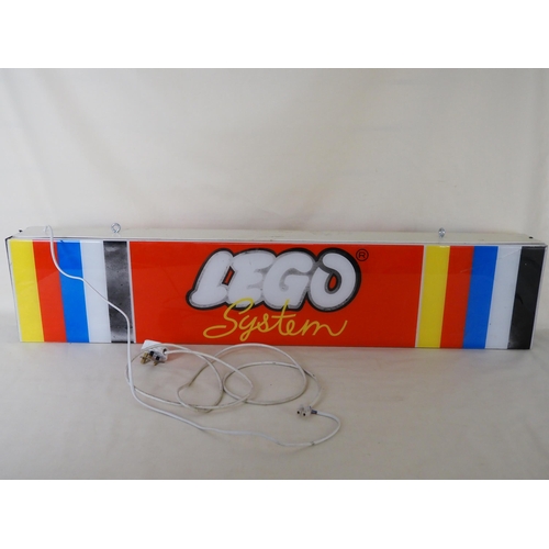 175 - Double sided hanging light box sign - Original 1960s Lego System 9