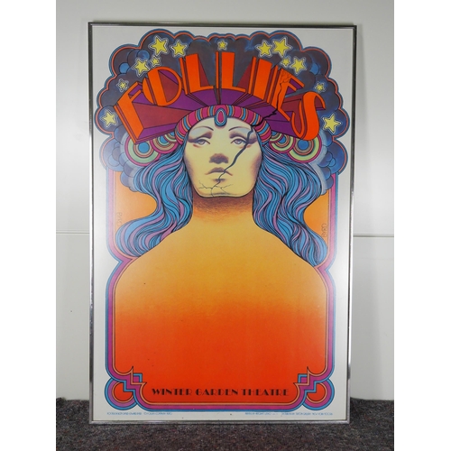 394 - Stephen Sondheim framed poster - 1970s Follies  37½