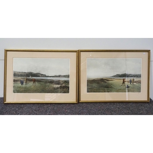 370 - Pair of golfing pictures in frames 15