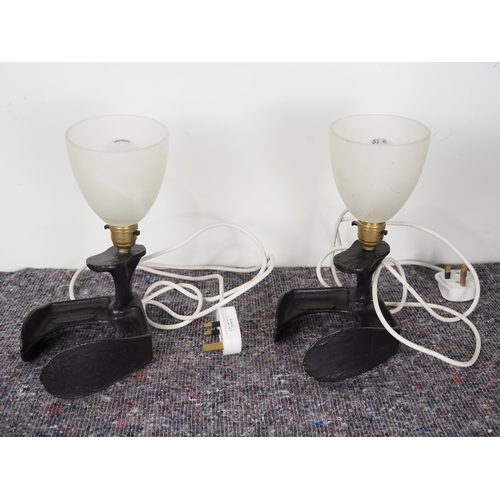 464 - Pair of shoe last lamps