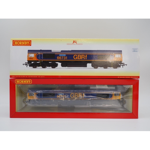 123 - Hornby R3785 GBRf Co-Co Class 66 'Interhub GB' No.66731 OO gauge locomotive in box