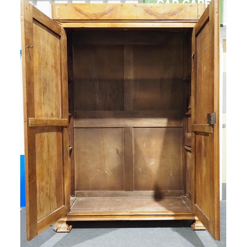 535 - Fruitwood two door wardrobe H78