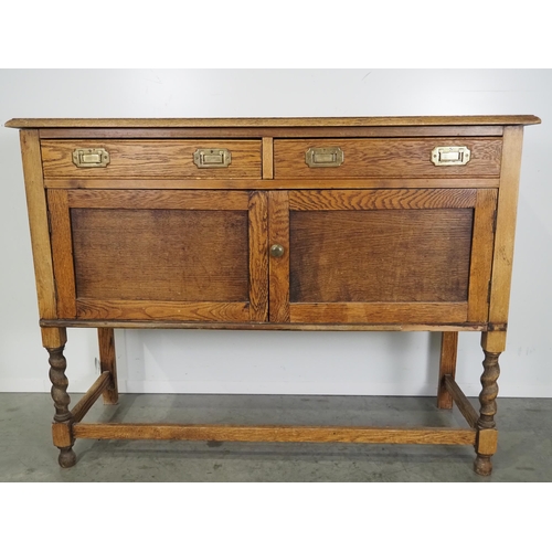 529 - Pine sideboard with 2 drawers and 2 doors H36