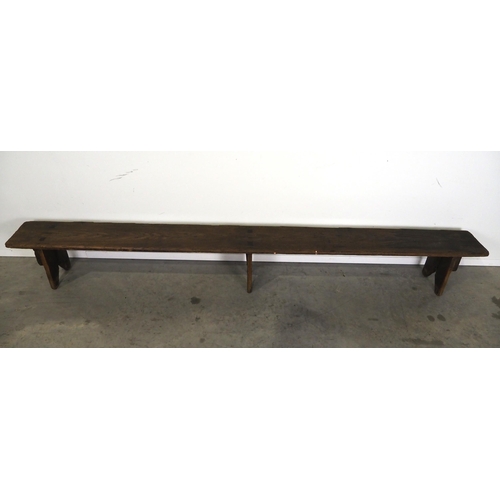 530 - Pitch pine school bench 90