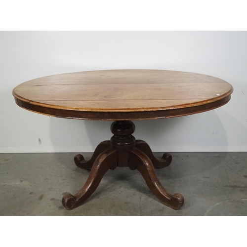 610 - Georgian mahogany tilt top table H30