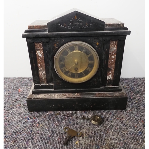 439 - Marble mantle clock