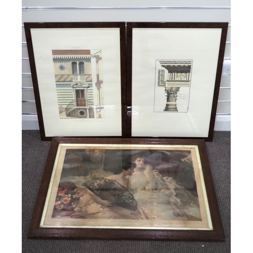 379 - Framed prints to include 'An Intermezzo' from the painting by C. Kiesel