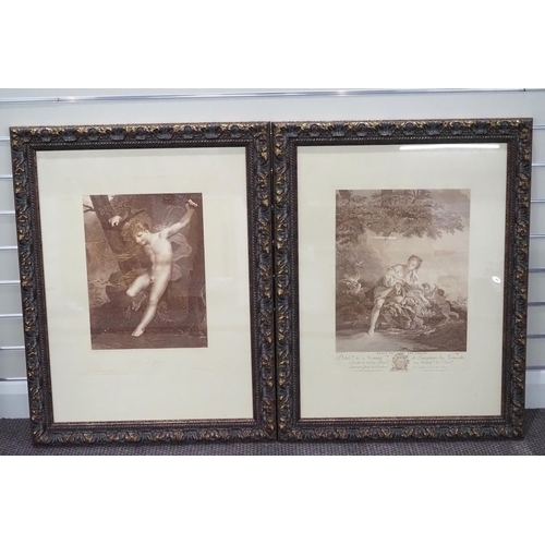 385 - Gilt framed prints of cherubs 16