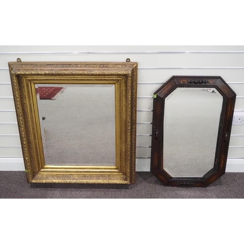 389 - Gilt framed bevel edge mirror 34